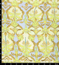 Viscose Glans French Florals Olive/Lila