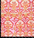 Viscose Glans French Florals Red/Rose
