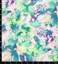 Viscose Glans Earth Flowers Green/Blue