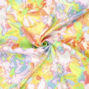 Viscose Glans Earth Flowers Yellow/Orange