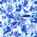 Stretch Coton Satin Digi Nihau Blue
