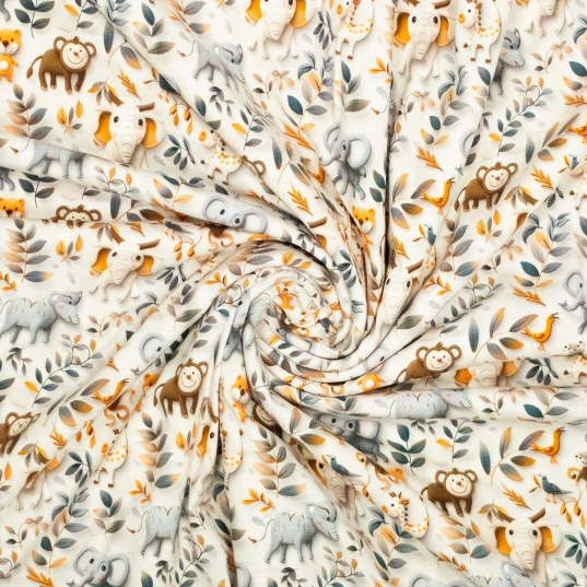 Jersey 3D Animals & Leaves
