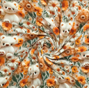 Jersey 3D Bears & Flowers
