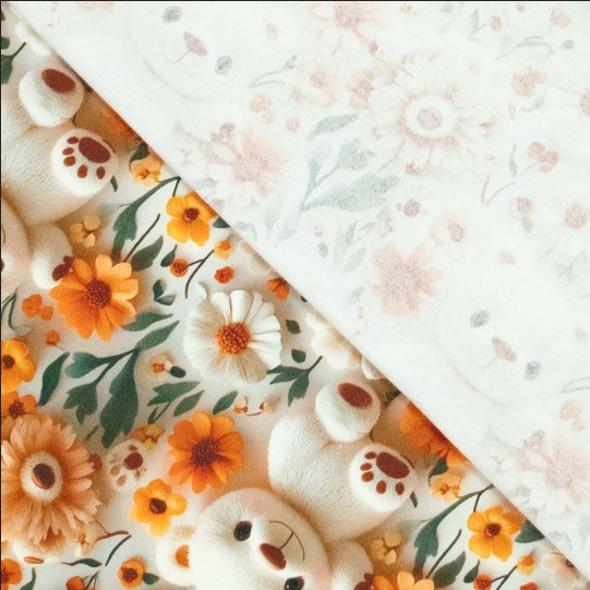 Jersey 3D Bears & Flowers