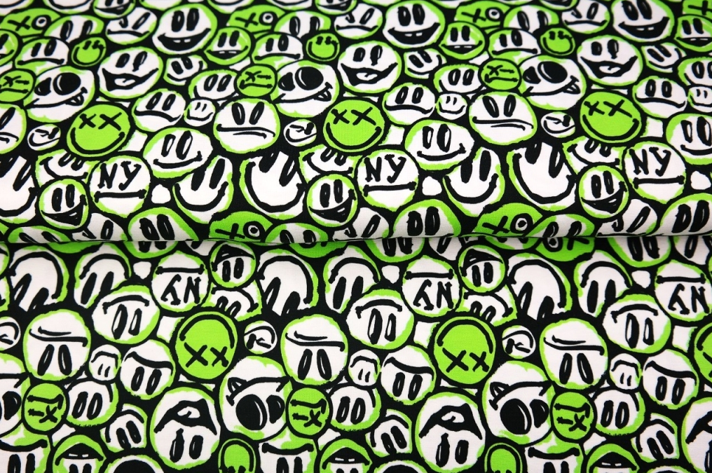 Jersey Digital Pulling Faces Fluo Green
