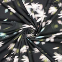 Poplin Flowers Blur Black