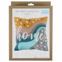 Borduurpakket Kussent 40cm x 40cm Home incl kussenrug met rits 