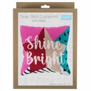 Borduurpakket Kussen 40cm x 40cm Shine Bright incl kussenrug met rits 