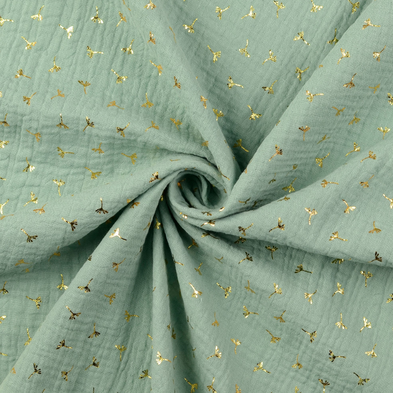 Double Gauze Foil Twigs Munt