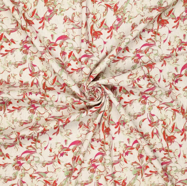 Visco/Lin Fiori Rood/Groen