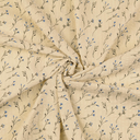 Cotton Seersucker Blossoms Ecru/Jeans
