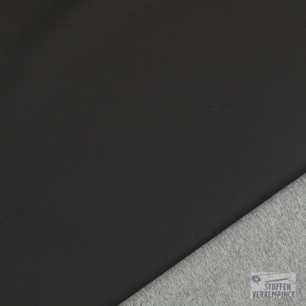 Soepele Zwarte Katoenen Stretch (133CM)