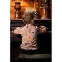 Jersey Melange Neon Robots Taupe