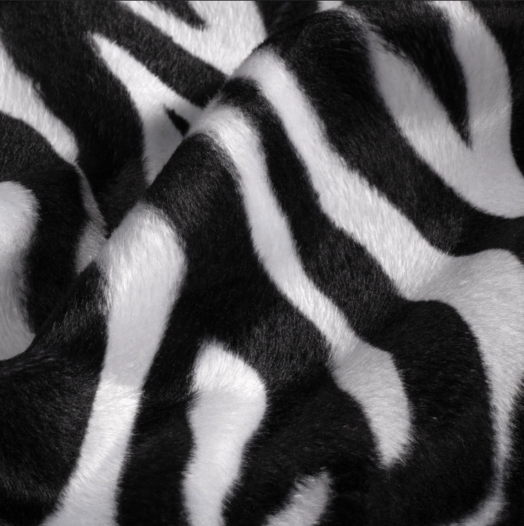 Velboa Zebra Wit