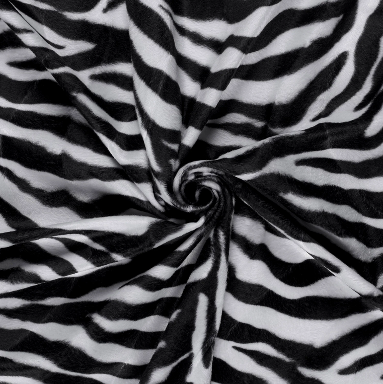Velboa Zebra Wit