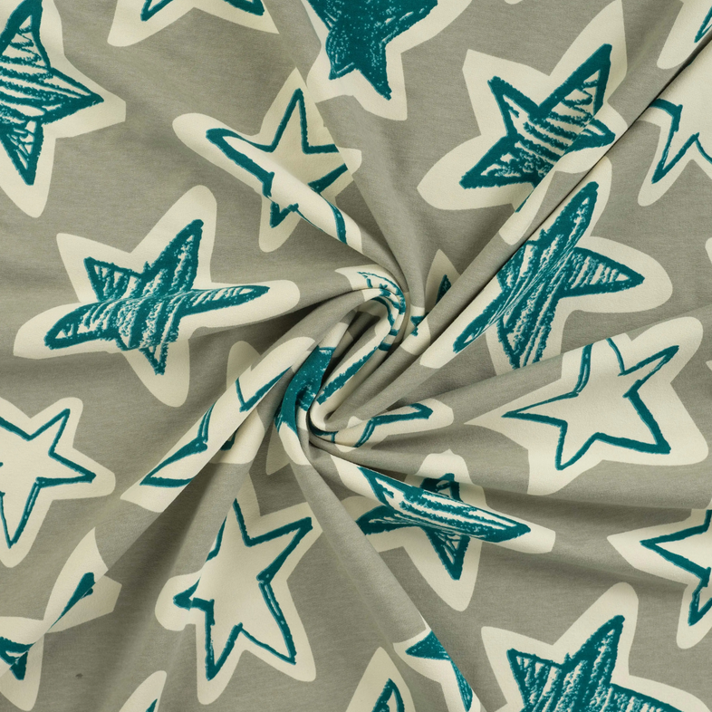 French Terry Stars Kaki