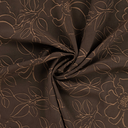 Viscose/Polye. Jacquard Flower Black/Bronze