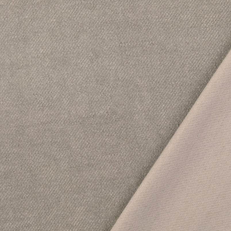 Velvet Jersey Twill Light Grey