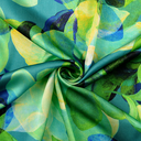 Viscose Satin Digital Floral Green