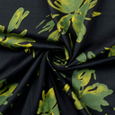 Viscose Satin Digital Green Flowers