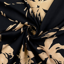 Viscose Satin Digital Beige Flowers