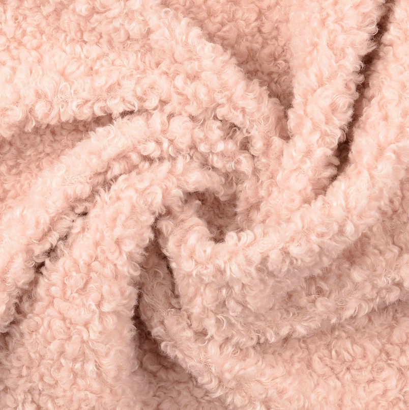 Wollen Imitatiebont Roze