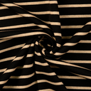 Jacquard Jersey Stripes Black/Beige