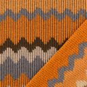 Dikke Jersey Zigzag Orange/Grey