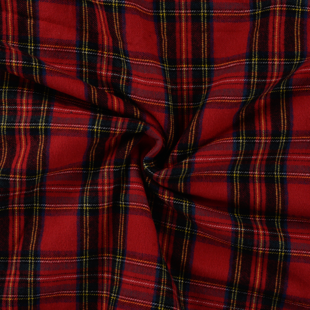 Brushed Check Tartan Red