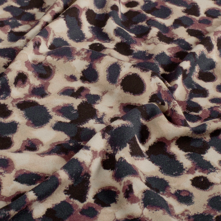 Jersey Viscose Spots Navy/Ecru