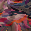 Viscose Poplin Arty Flowers Rose/Grey