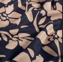 Jersey Visco/Nylon Moderne Bloem Marine
