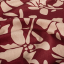 Jersey Visco/Nylon Moderne Bloem Bordeaux