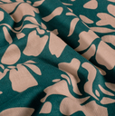 Jersey Visco/Nylon Moderne Bloem Oud Groen