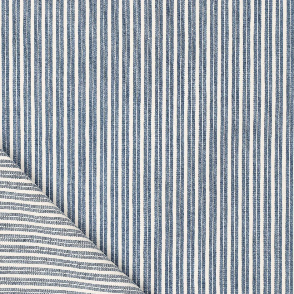 Unregular Denim Stripe Mid Blue