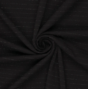 Scuba Crèpe Horizontal Lurex Stripe Black
