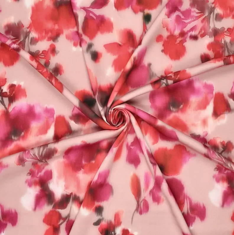 Viscose Twill Stretch Japanese Pink