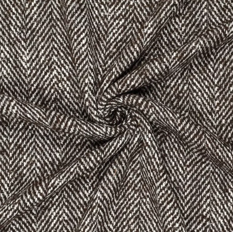 Mantelstof Recycled Woolblend Harvey Brown