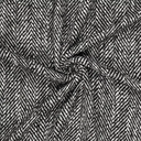 Mantelstof Recycled Woolblend Harvey - Black