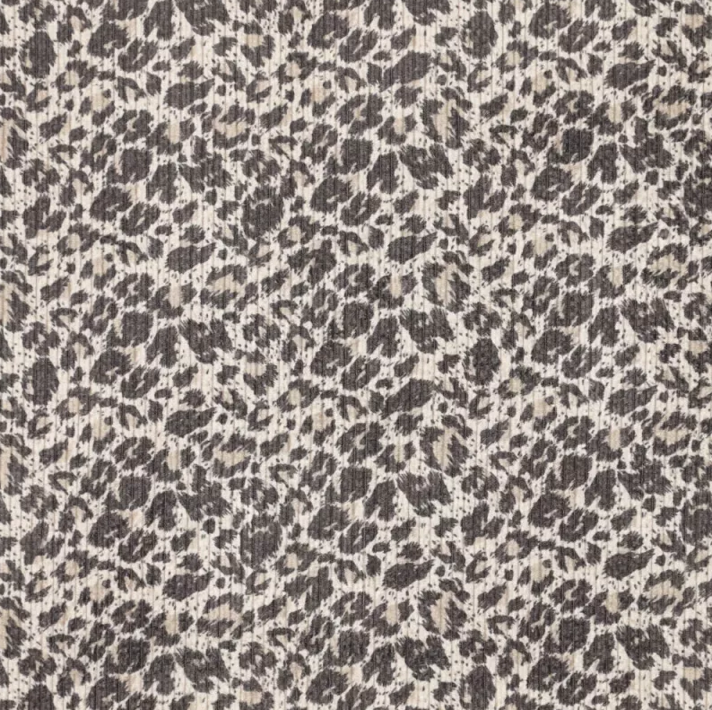 Stretch Corduroy Digiprint Animal - Beige