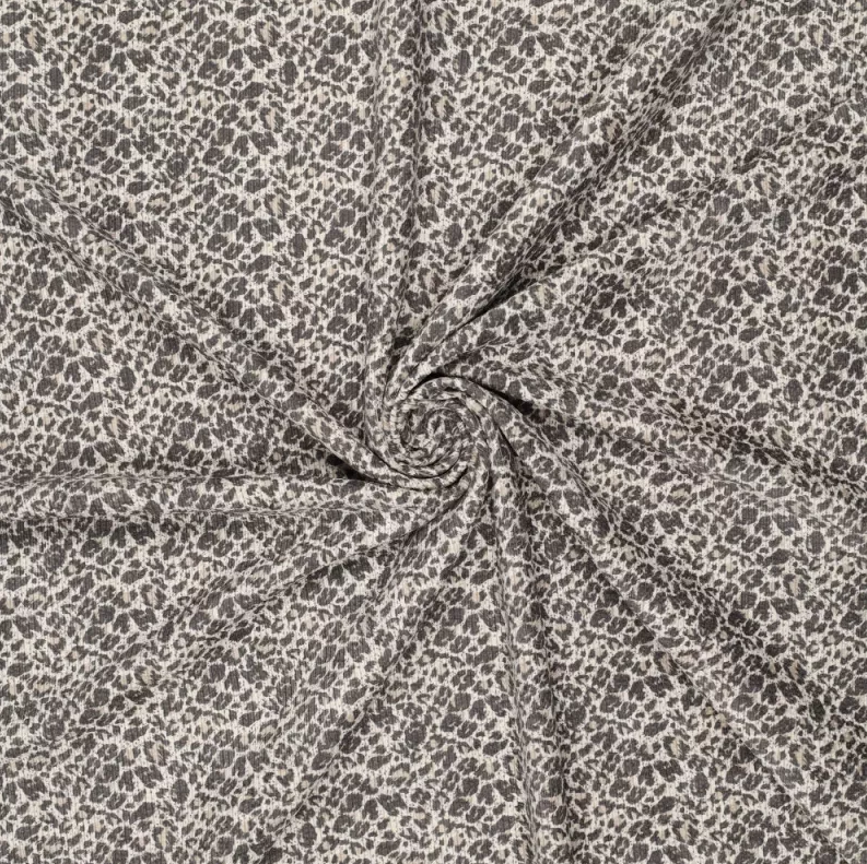 Stretch Corduroy Digiprint Animal - Beige