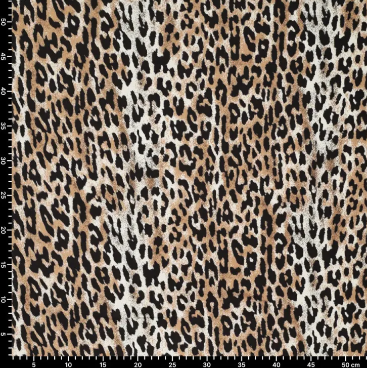 Viscose Satin Stretch Animal