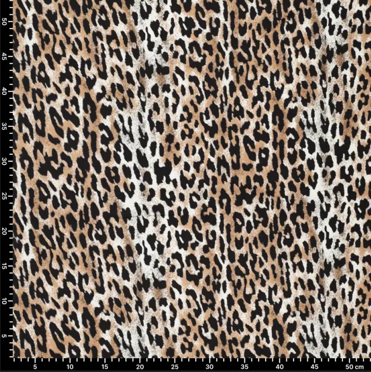 Heavy Viscose Satin Stretch Animal 