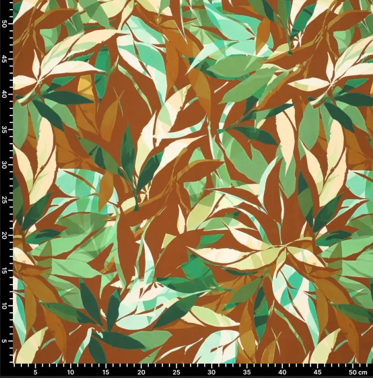 Heavy Viscose Satin Stretch Breeze Stems 
