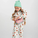 Alpenfleece digital Mushrooms Off White