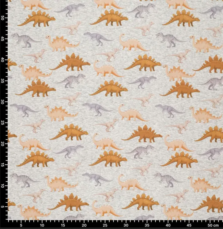 Alpenfleece digital Dino's Light Grey