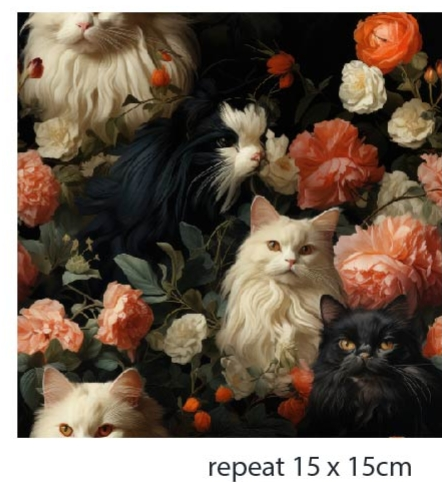 French Terry digital Kitty Models