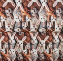 French Terry digital 3D Cuddle Bunnies