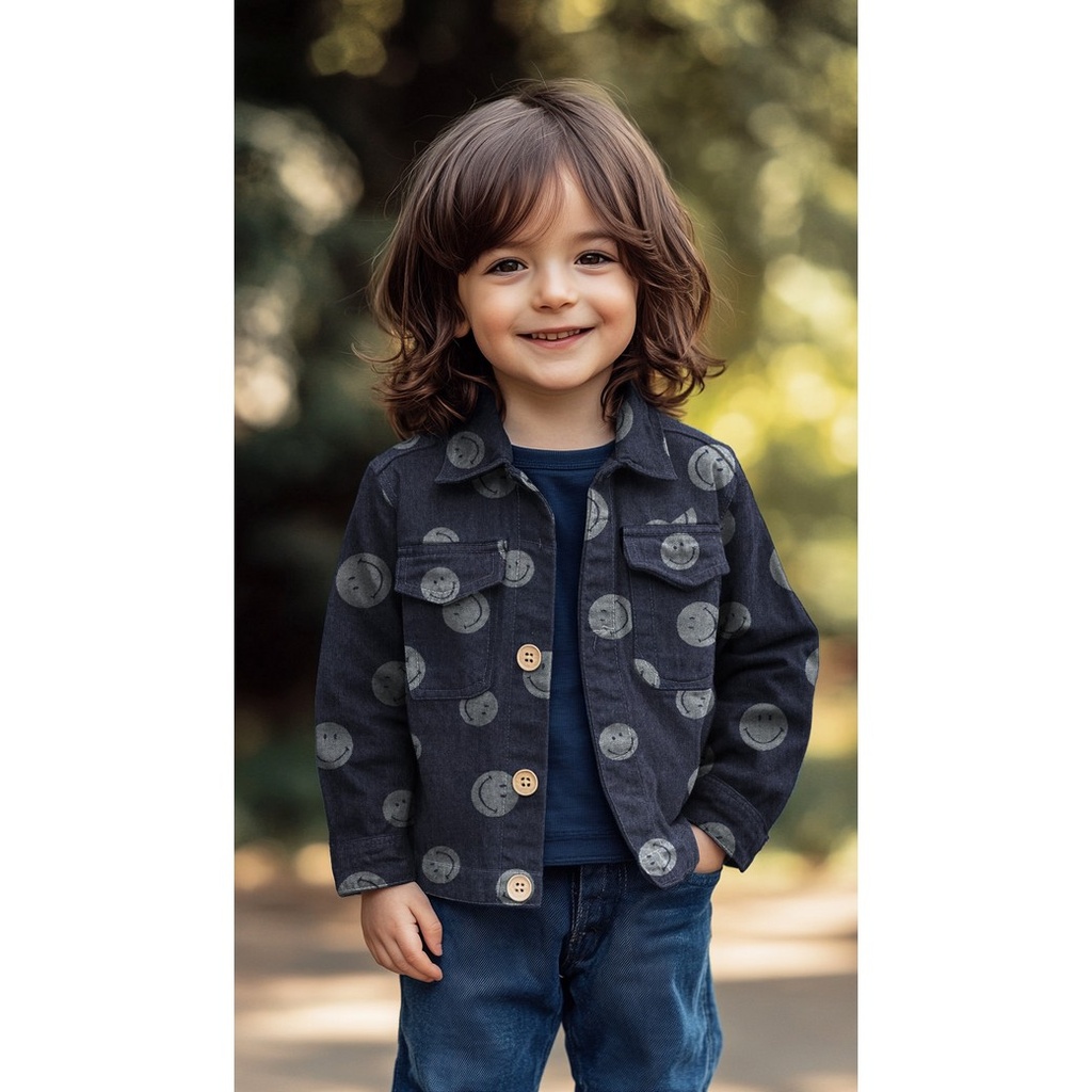 Denim Jacquard Smileys