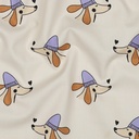 Fine Popeline Dogs Ecru